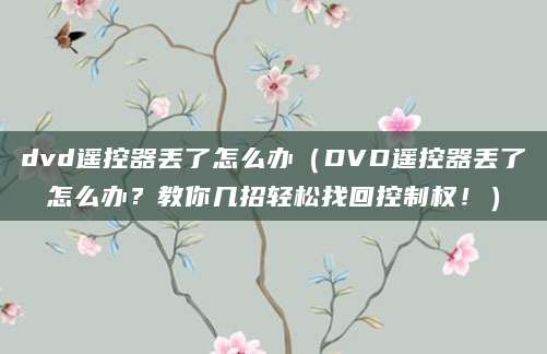 dvd遥控器丢了怎么办(DVD遥控器丢了怎么办?教你几招轻松找回控制权!)