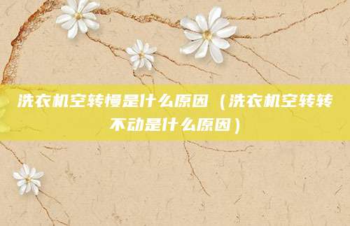 洗衣机空转慢是什么原因（洗衣机空转转不动是什么原因）