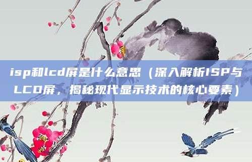 isp和lcd屏是什么意思(深入解析ISP与LCD屏,揭秘现代显示技术的核心要素)